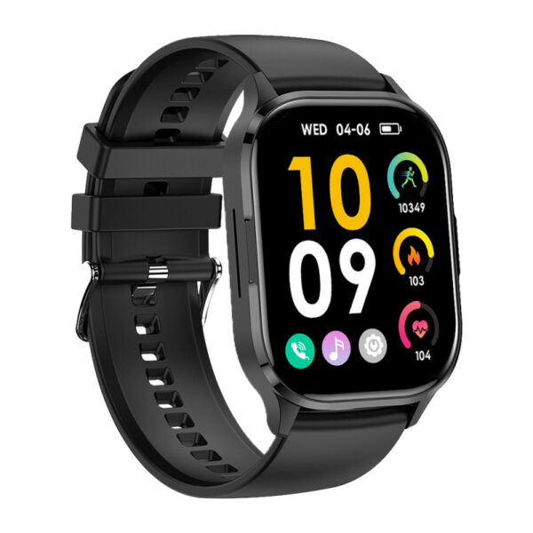 Montre connectée Konrow K-Watch – Écran AMOLED 2.01" – Appels Bluetooth – Noir